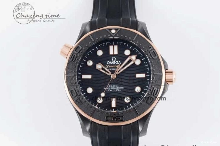 0521 Stretchable Seamaster Diver 300M ORF 1:1 Best Edition Black Ceramic Black Dial on Black Rubber Strap A 7794